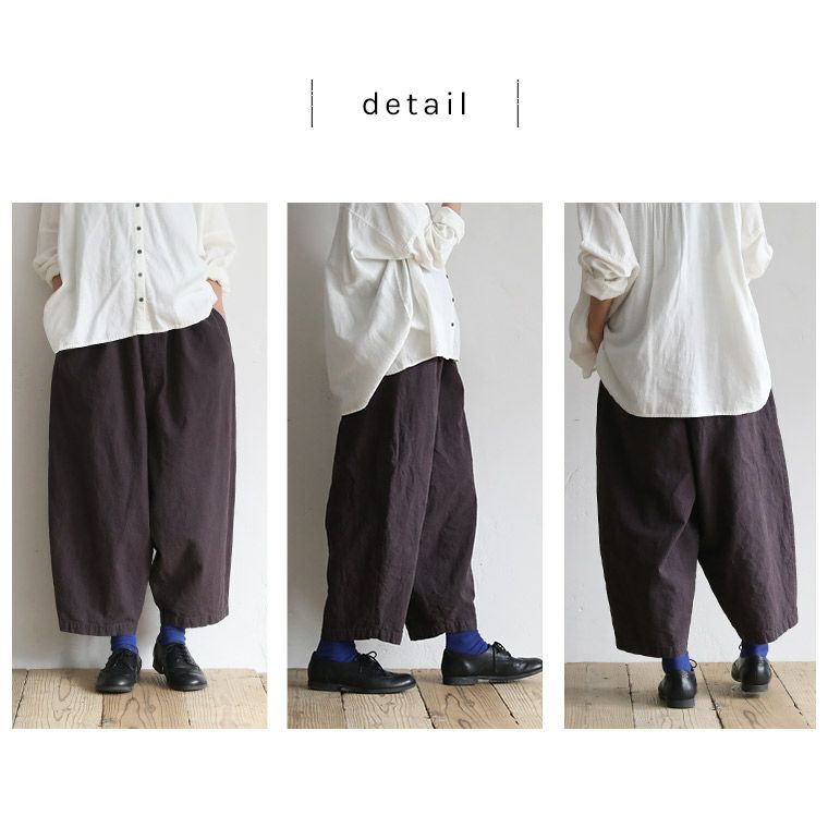 soulberryの９分丈パンツ soulberry コットンリネンの九分丈パンツ レディース テーパード
