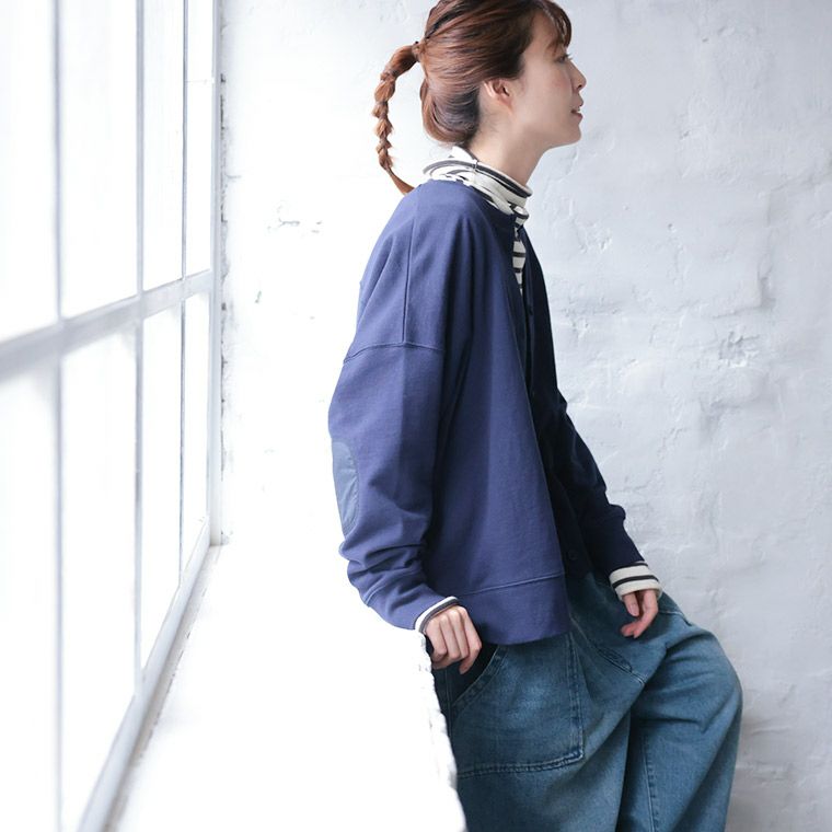 everydayな、肘パッチカーディガン | soulberry