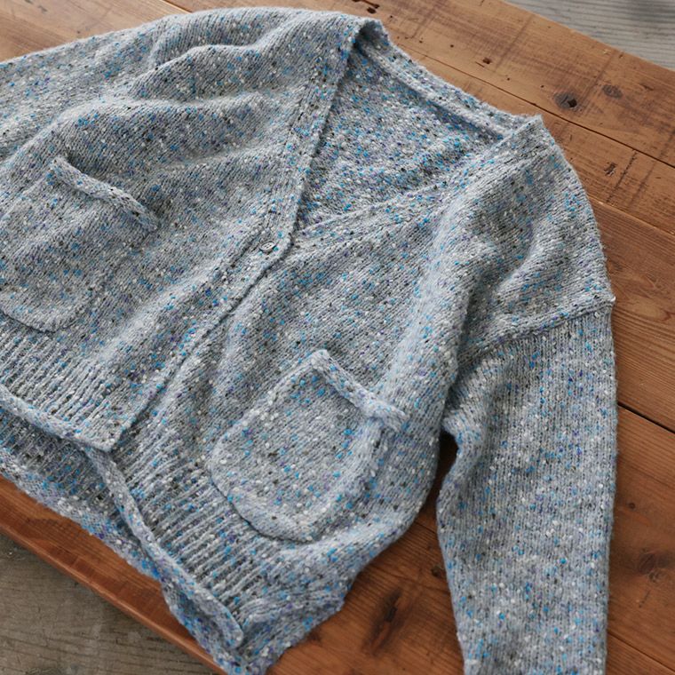 すとぷりななもり。　カーディガン ドット柄ジャガードカーディガン｜MEN｜251HSB70-256C｜AZUL BY
