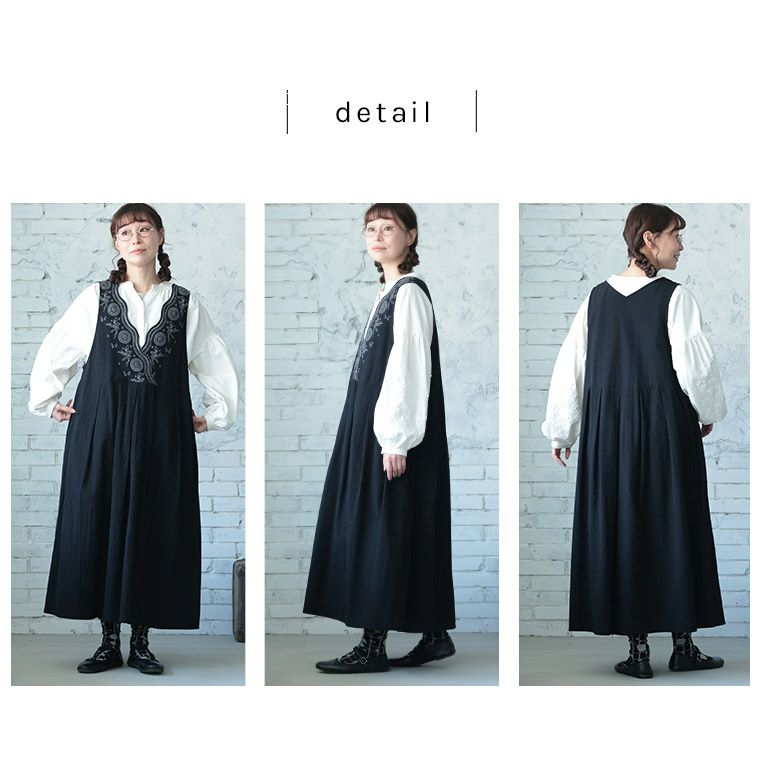 禁断の果実の刺繍ワンピース