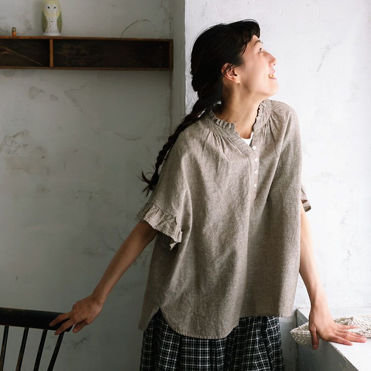 ふくろうと月フリルな夏のプルオーバー | soulberry