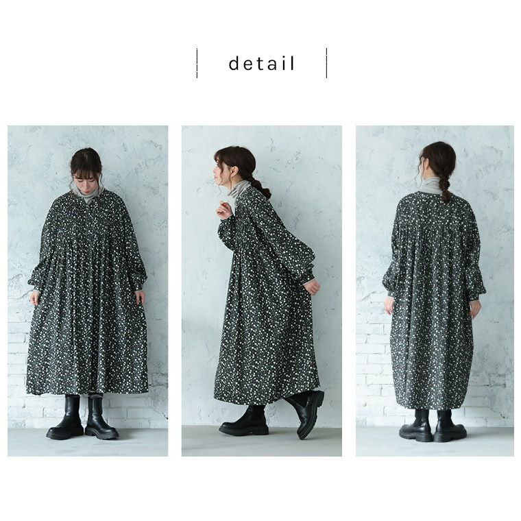 ふくろうと月ゆきわり草のワンピース | soulberry