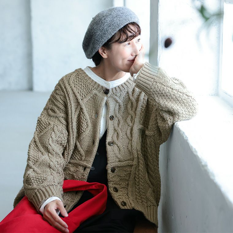 パッチワークなニットのカーディガン | soulberry